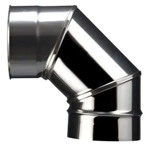 Coude de raccordement à 90 degrés en inox soudé facette diamètre 130 mm POUJOULAT Meilleur Choix