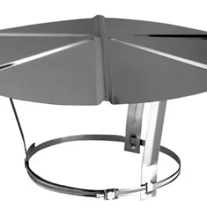 Remise Chapeau réglable inox diamètre 140 mm à diamètre 200 mm POUJOULAT