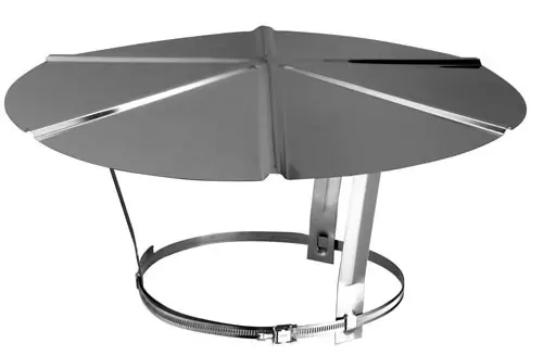 Remise Chapeau réglable inox diamètre 140 mm à diamètre 200 mm POUJOULAT