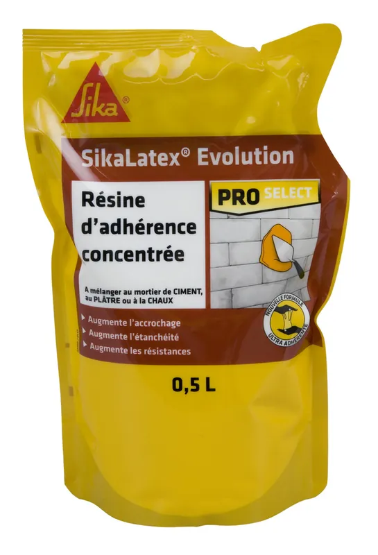 Haute Qualité Résine d‘adhérence concentrée SikaLatex Evolution 500 ml - SIKA