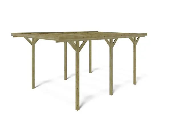 Paiement Sécurisé Carport, abri de voiture 3.04x5.12 m - 15.57 m2 - CAR16 ALTANKA