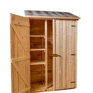 Vente Flash Abri de jardin mural en bois - L.132xP.65xH.206cm HABRITA