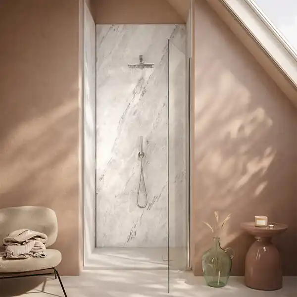 Pack 3 Panneaux Muraux Pierre Artic Storm 90x250 cm + Profilés Chrome - STONE‘IT AURLANE Achetez Aujourd'hui