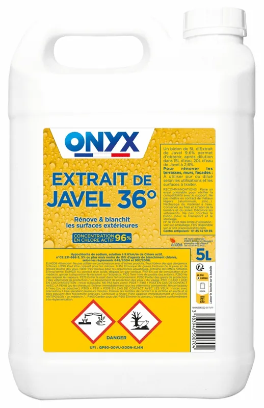 Extrait de javel 36° 5 l ONYX Pas Cher