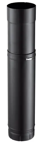 Populaire Tuyau de raccordement zoom 51-86 cm émaillé noir mat diamètre 150 mm POUJOULAT