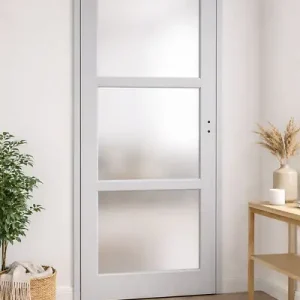 Bloc Porte Greyria Gris Clair Vitrée H204 x L83 cm Côte Tableau P.Gauche GD MENUISERIES Prix Bas