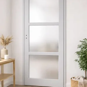 Bloc Porte Greyria Gris Clair Vitrée H204 x L83 cm Côte Tableau P.Droit GD MENUISERIES Affaire À Saisir