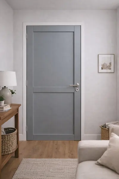 Must-Have Bloc Porte Athena Gris Clair 2 panneaux H204 x L83 cm Côte Tableau P.Droit,Poignee Pomerol GD MENUISERIES