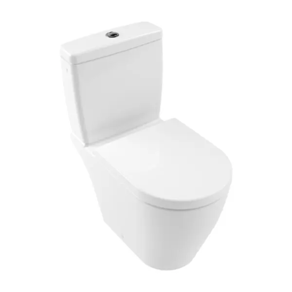 WC à poser compact sans bride sortie horizontale Avento avec abattant frein de chute VILLEROY ET BOCH Nouvel Arrivage