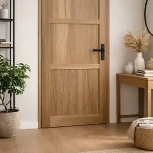 Bloc Porte bois Frake 3 Panneaux H204 x L73 cm Côte Tableau P.Gauche, Poignee GD MENUISERIES Must-Have