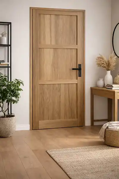 Bloc Porte bois Frake 3 Panneaux H204 x L73 cm Côte Tableau P.Gauche, Poignee GD MENUISERIES Must-Have