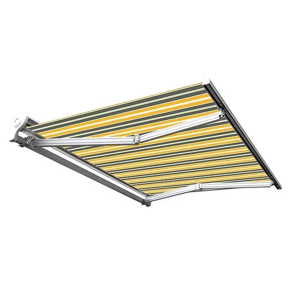 Store banne motorisé et manuel 2,5 x 2 m Demi coffre pour terrasse - Gris jaune COTE STORE Retour Gratuit