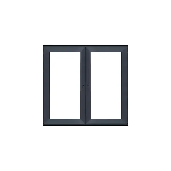 Fenêtre PVC 2 vantaux - Anthracite - L.115xH.120cm QUADROFORM Prix Promo