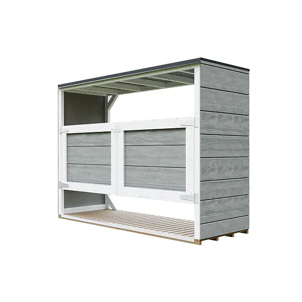Abri de jardin pour poubelles 3x240L TIMBELA M982A-TUNDRA GREY Promotion