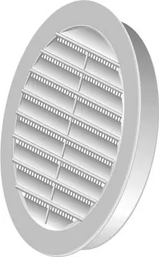 Grille d‘aération encastrable blanche avec persienne 100 mm AUTOGYRE Promotion