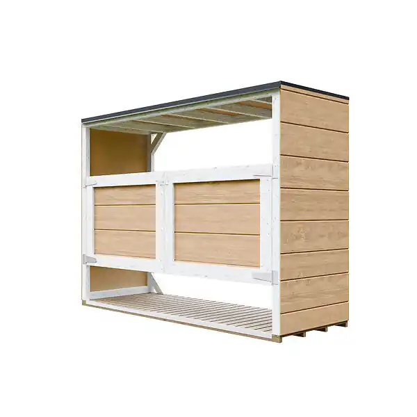 Remise Abri de jardin pour poubelles 3x240L TIMBELA M982A-HARVEST HONEY