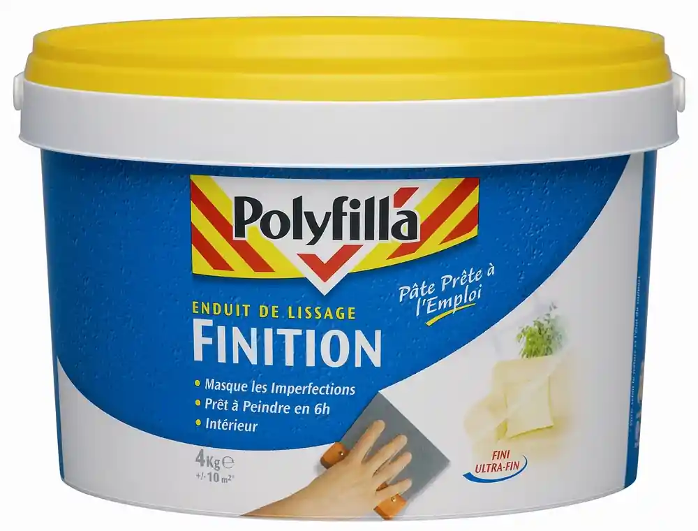 Enduit de lissage en pâte 4 kg POLYFILLA Quantité Limitée