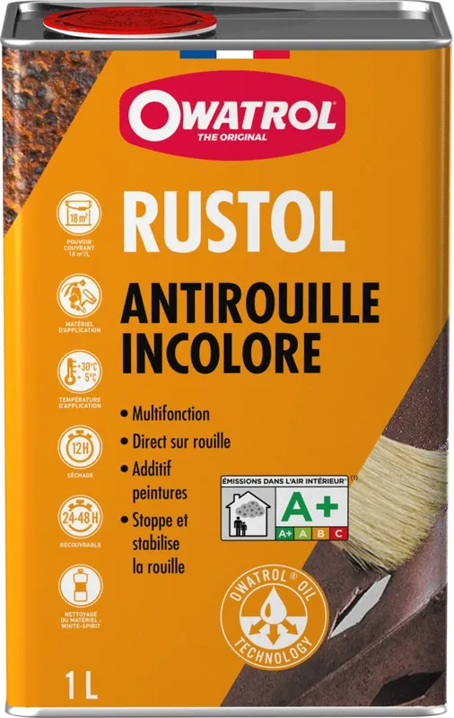 Antirouille pénétrant incolore RUSTOL 1 l - OWATROL Promotion