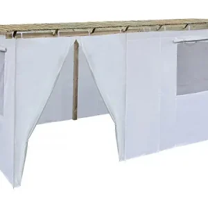 Nouvel Arrivage Souccah en bois 3 x 5 m avec tissu - Casher lemaehadrin - Skhah Non inclus HABITAT ET JARDIN