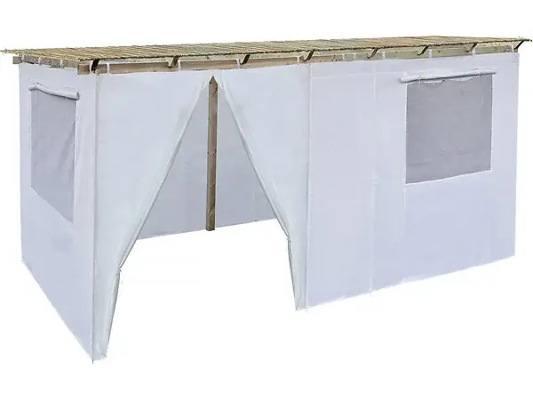 Nouvel Arrivage Souccah en bois 3 x 5 m avec tissu - Casher lemaehadrin - Skhah Non inclus HABITAT ET JARDIN