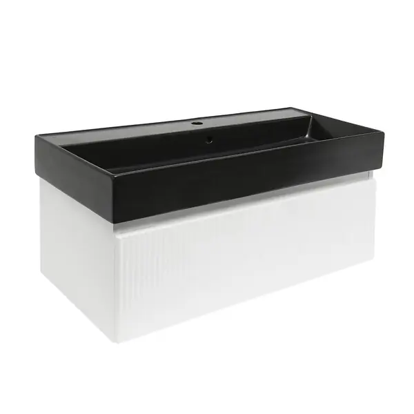 Achetez Aujourd'hui Swiss Aqua Technologies Meuble de salle de bain avec lavabo SAT Evolution 98x30x44,8 cm blanc mat (SATEVO100WMU2B)