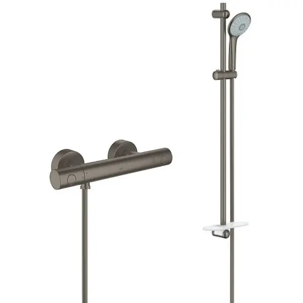 Marque Ensemble de douche complet 3 jets +Mitigeur thermostatique douche, Brossé (34065AL2-SET) GROHE