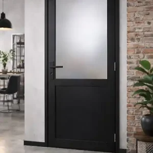 Produit De Marque Bloc Porte Athena Noir H204 x L83 cm Côte Tableau P.Gauche,Poignee GD MENUISERIES