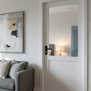 Meilleure Vente Bloc Porte Atelier BLANC sans meneau H204 x L83 cm Côte Tableau P.Droit,Poignee GD MENUISERIES