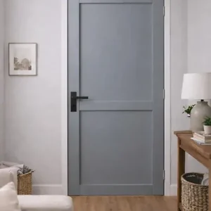 Bloc Porte Athena Gris Clair 2 panneaux H204 x L83 cm Côte Tableau P.Gauche,Poignee GD MENUISERIES Achat Immédiat