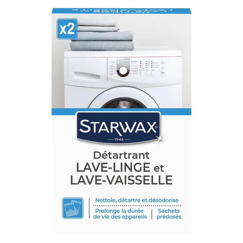 Détartrant lave linge 2 x 75 g - STARWAX Authentique