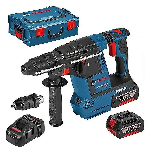 Perforateur sans-fil SDS-plus BOSCH 0611910007 - GBH 18V-26 F Professional (2x5Ah) + L-Boxx Must-Have