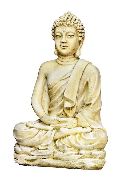 Bouddha Kadampa vieilli - Pierre reconstituée - H.150cm W.HAIRIE Remise