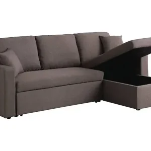 Canapé d‘angle convertible/ réversible avec coffre "Alain" - 3 places - Taupe HABITAT ET JARDIN Offre Du Jour