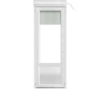Promotion Saisonnière Porte-fenêtre PVC 1 vantail GHE VRI - Blanc - H.218xL.85cm QUADROFORM