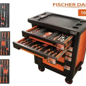Servante d‘atelier à outils - 100 outils - 6 tiroirs FISCHER DAREX Seulement Aujourd'hui