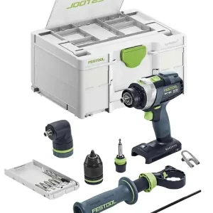 Prix Bas Perceuse à Percussion FESTOOL QUADRIVE TPC 18/4 I-Basic-Set (Machine seule Systainer SYS3 DF M 187 Accessoires)