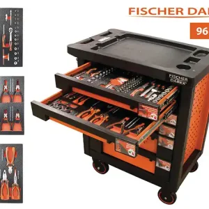 Soldes Servante d‘atelier - 96 outils - 6 tiroirs FISCHER DAREX