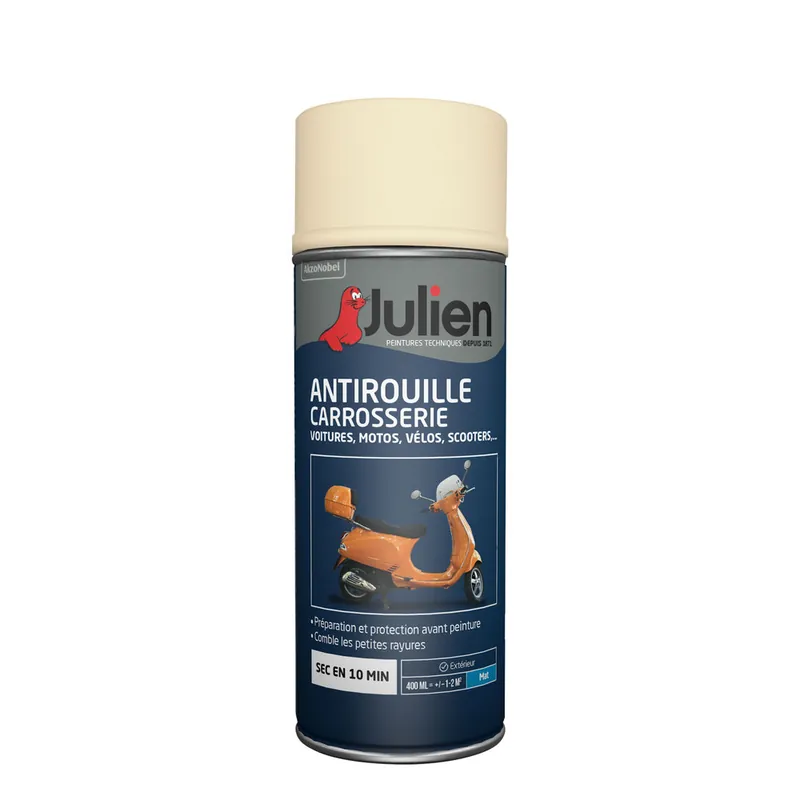Apprêt antirouille en aérosol mat 400ml - JULIEN Prix Promo