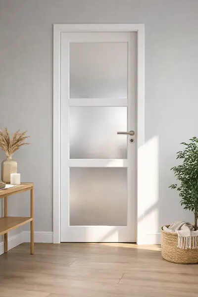 Prix Choc Bloc Porte Kenya Blanc Vitre H204 x L83 cm Côte Tableau P.Gauche,Poignee Pomerol GD MENUISERIES