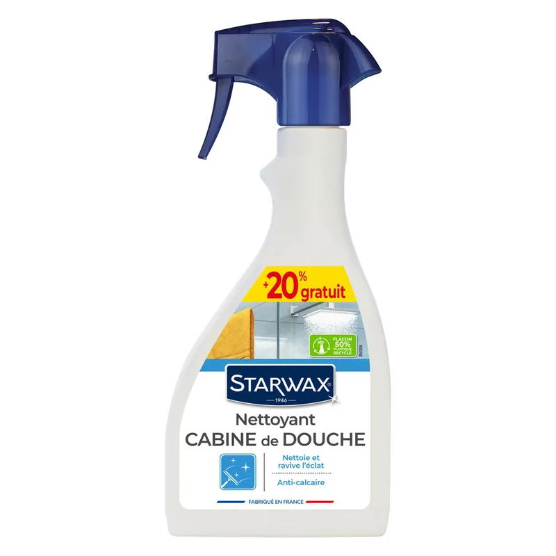 Satisfait Ou Remboursé Nettoyant cabine de douche 500 ml + 20 % gratuit STARWAX
