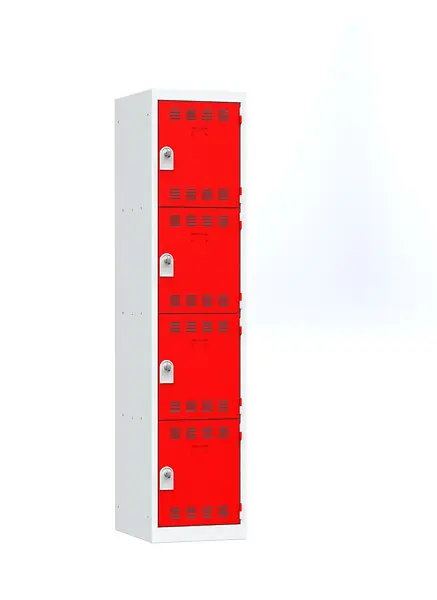 Prix Cassé Vestiaire métallique 1 colonne - 4 cases - Acier - 50x30x180 P.HENRY