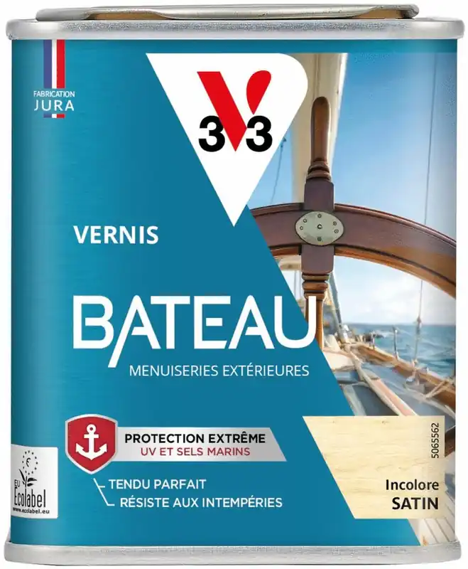 Vernis Bateau satin incolore 0,25 L V33 Nouvel Arrivage