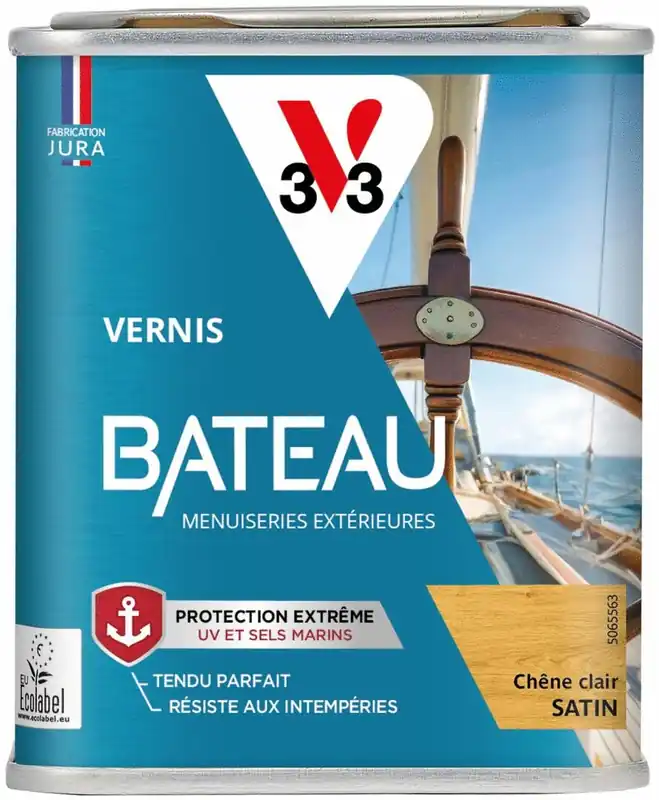 Vernis Bateau satin chêne clair 0,25 L V33 Certifié