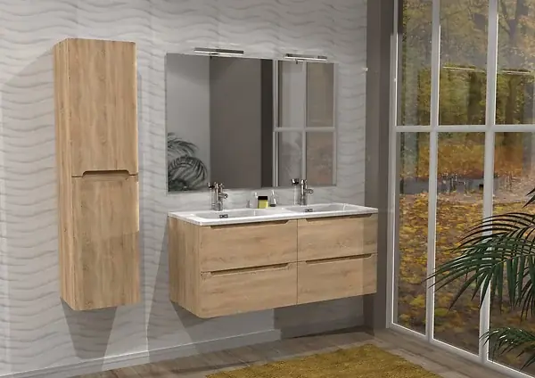 Haute Qualité Meuble de salle de bains Toola - Argile - 120cm CONCILIO