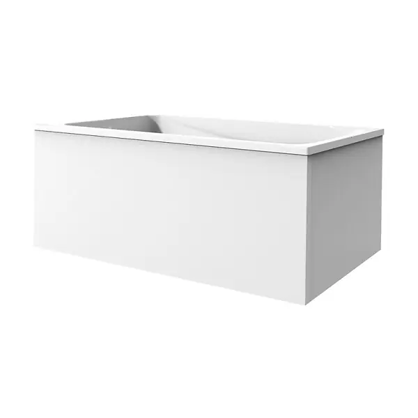 Quantité Limitée Tablier frontal pour baignoire rectangulaire 180 x 90 x 60 cm installation angle Blanc mat JACOB DELAFON