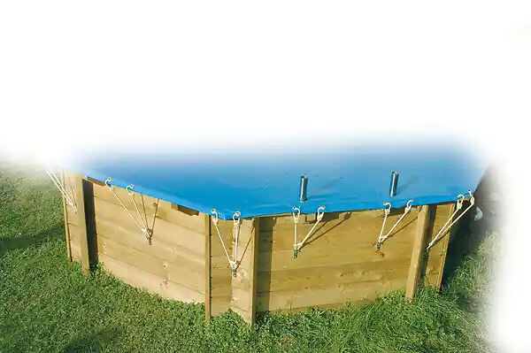 Authentique Bâche de sécurité PVC pour piscine 400x640cm UBBINK PIS