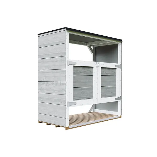 Réduction Abri de jardin pour poubelles 2x240L TIMBELA M980A-TUNDRA GREY