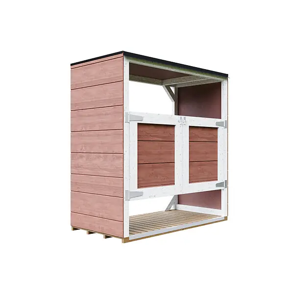 Abri de jardin pour poubelles 2x240L TIMBELA M980A-REDWOOD RED Commande En Gros