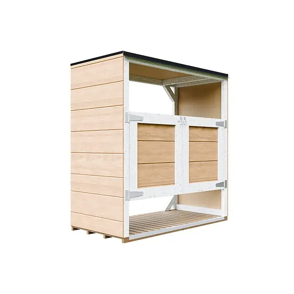 Prix Cassé Abri de jardin pour poubelles 2x240L TIMBELA M980A-HARVEST HONEY