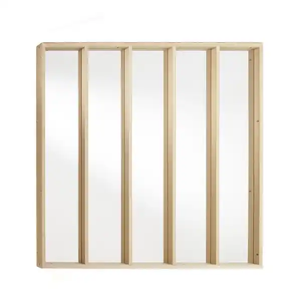 Achat Immédiat Verrière d‘atelier MDF (vitrage vendu séparément) 5 éléments hauteur 107,5 x largeur 148,4 cm - MOTTEZ